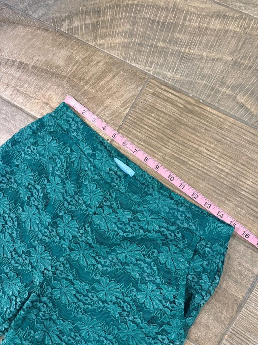 Draper James Lace Ankle Pants | Teal | Size Medium | Dressy Pull-On - Picture 7 of 11